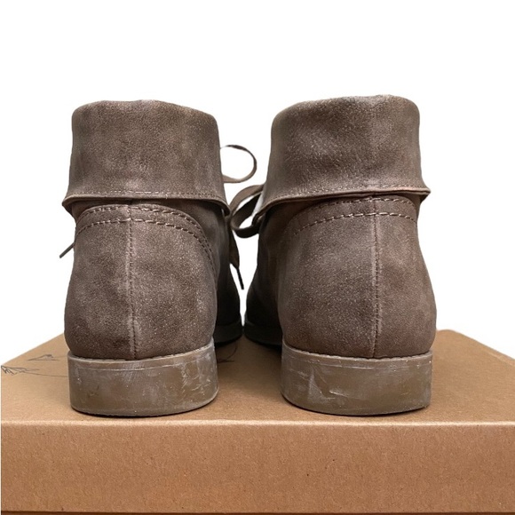 Indigo Road brown lace up fashion bootie with gold down cuff, Iraimee, Size 7.5 - Picture 7 of 13